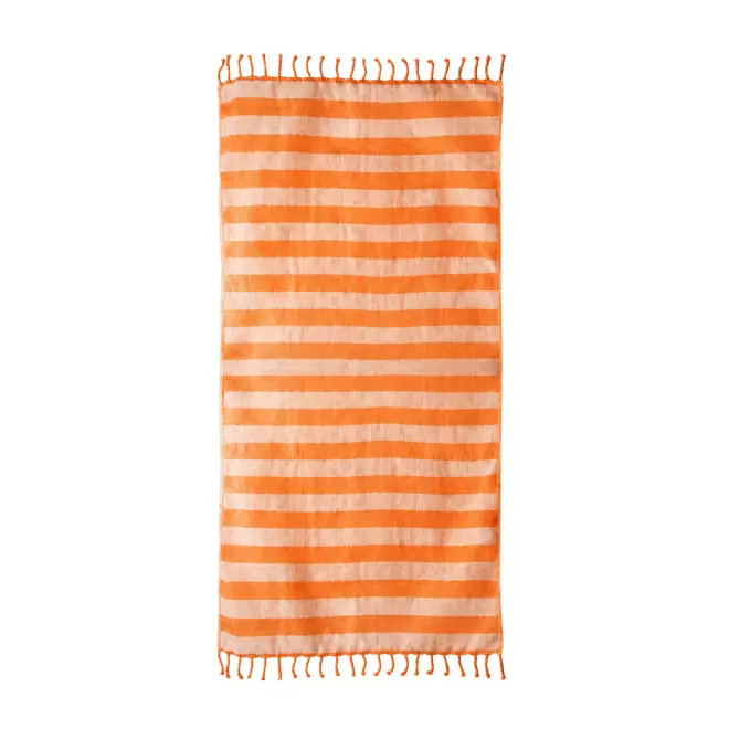 SERVIETTE PAREO/FOUTA PERSONNALISEE 'TEO' - orange