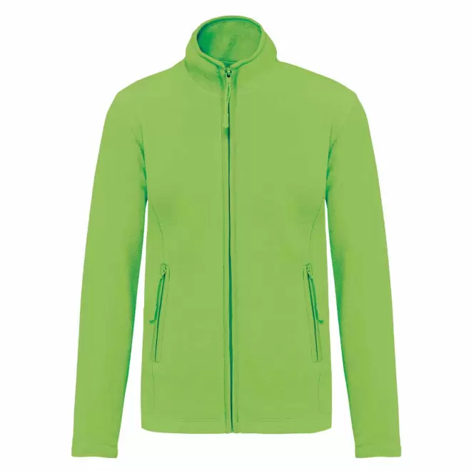 POLAIRE ZIPPE FEMME PERSONNALISABLE 'KARIPOL' - citron vert