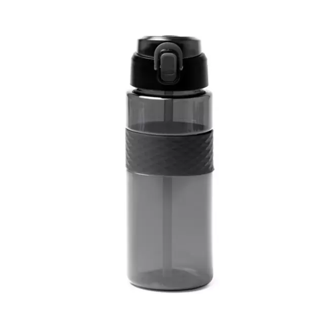 GOURDE RPET AVEC PAILLE 700ML PERSONNALISABLE 'DAYLY' - noir