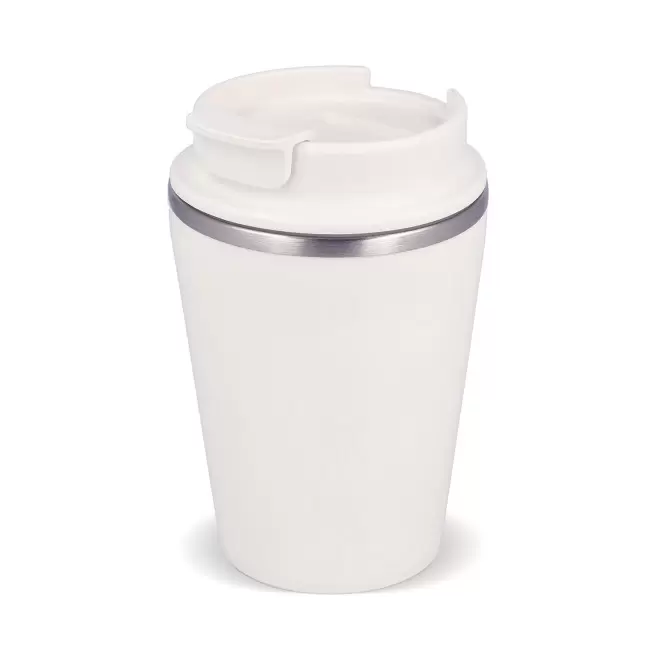 MUG ISOTHERME RECYCLE 280ML PERSONNALISABLE 'TENDENZE MINI' - blanc