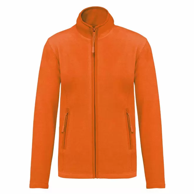 POLAIRE ZIPPE FEMME PERSONNALISABLE 'KARIPOL' - orange
