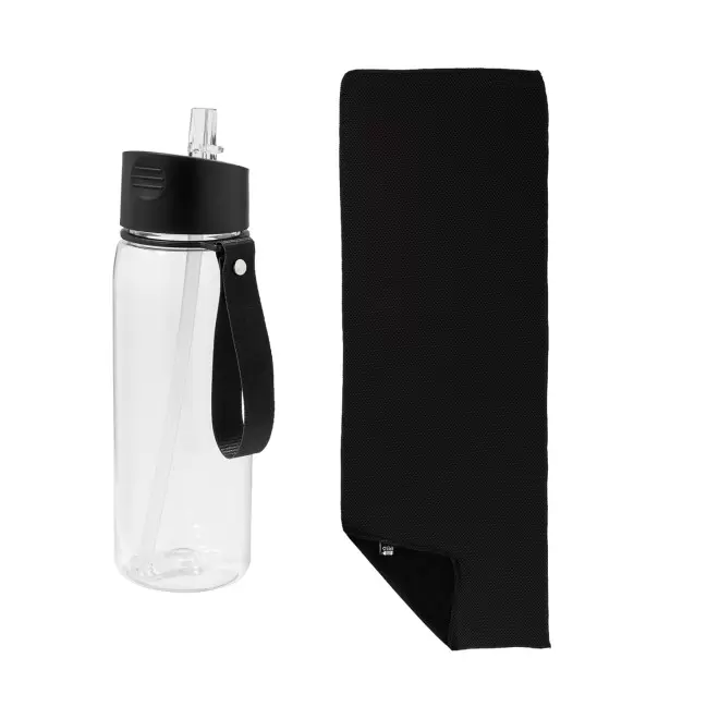 SERVIETTE RAFRAICHISSANTE PUBLICITAIRE 'FITMAX' - noir