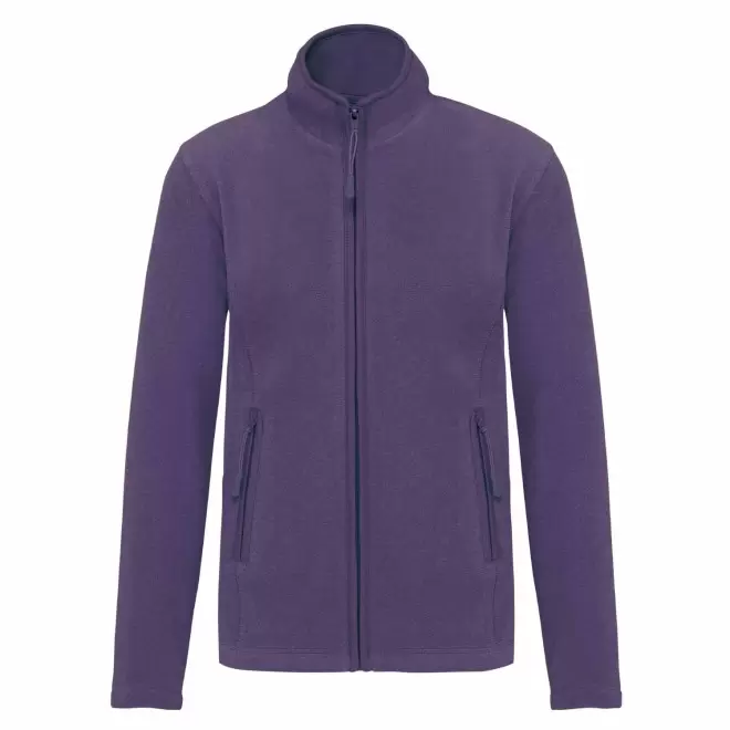 POLAIRE ZIPPE FEMME PERSONNALISABLE 'KARIPOL' - violet foncé