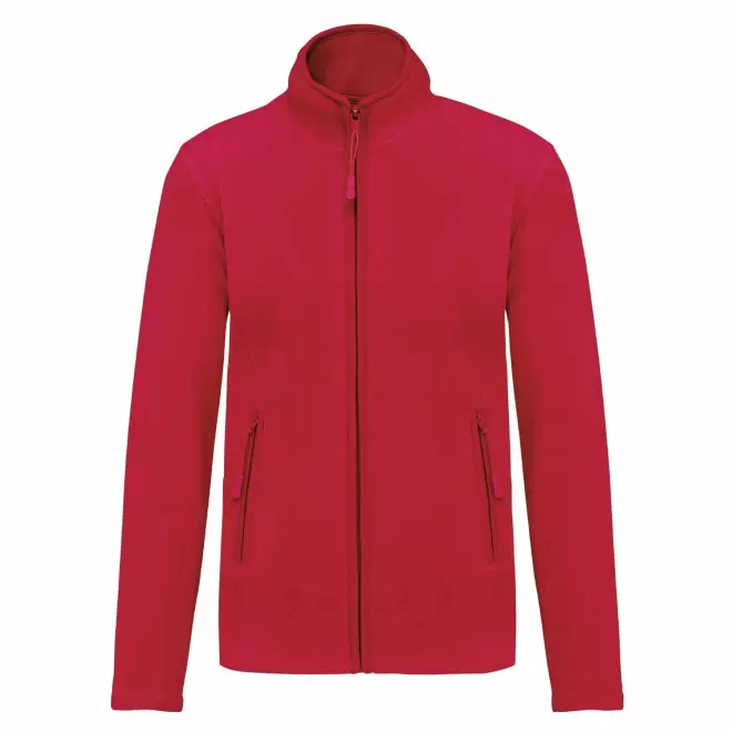 POLAIRE ZIPPE FEMME PERSONNALISABLE 'KARIPOL' - rouge