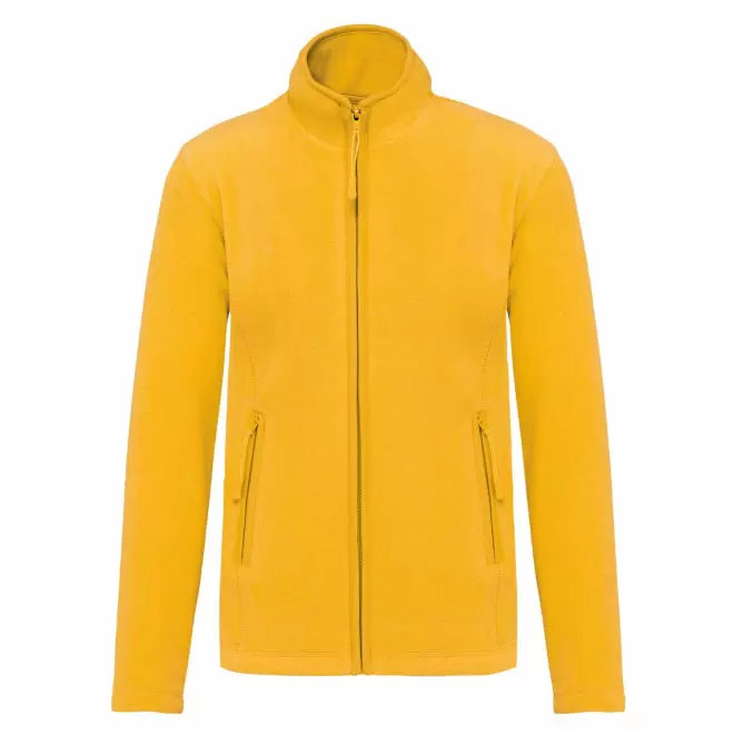 POLAIRE ZIPPE FEMME PERSONNALISABLE 'KARIPOL' - jaune