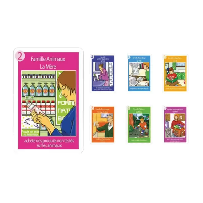 JEU DE 7 FAMILLES PUBLICITAIRE 'OLIVE' - développement durable