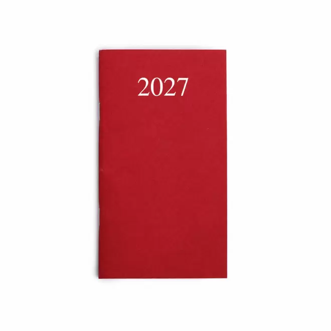 AGENDA QUINZAINIER 9.4X16.8 CARTON DE POCHE PERSONNALISABLE 'OFFIXE' - bordeaux
