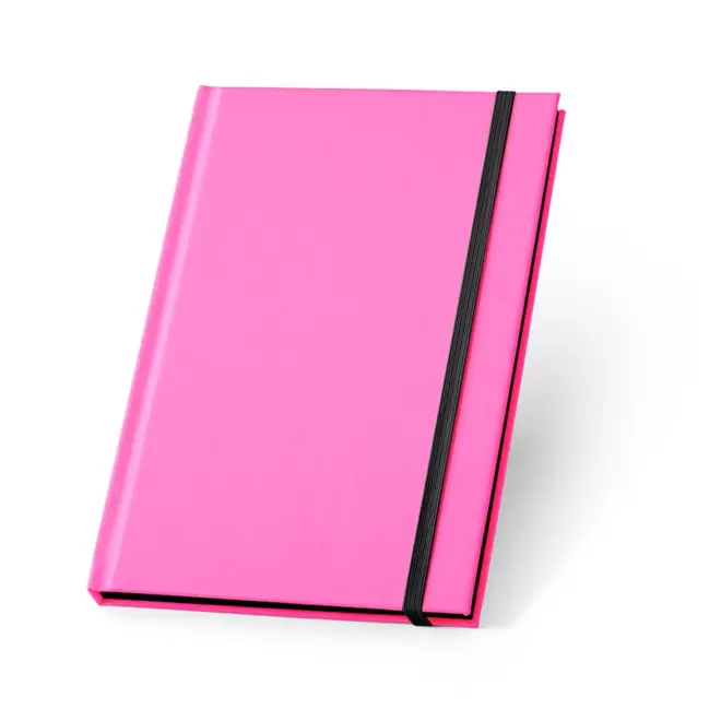CARNET PERSONNALISABLE A5 EN PU FLUO 'TOMASO' - rose