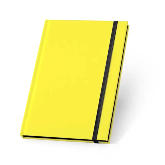 CARNET PERSONNALISABLE A5 EN PU FLUO 'TOMASO' - jaune