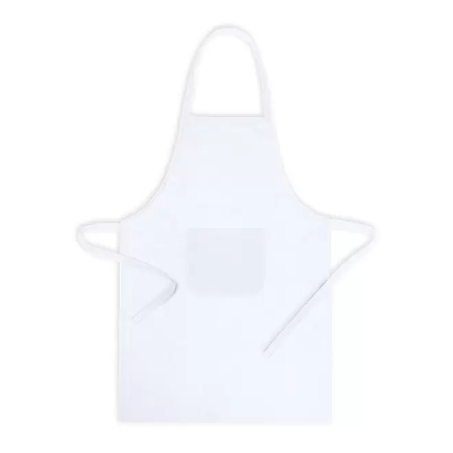 TABLIER 1 POCHE PERSONNALISABLE 'KELINE' - blanc