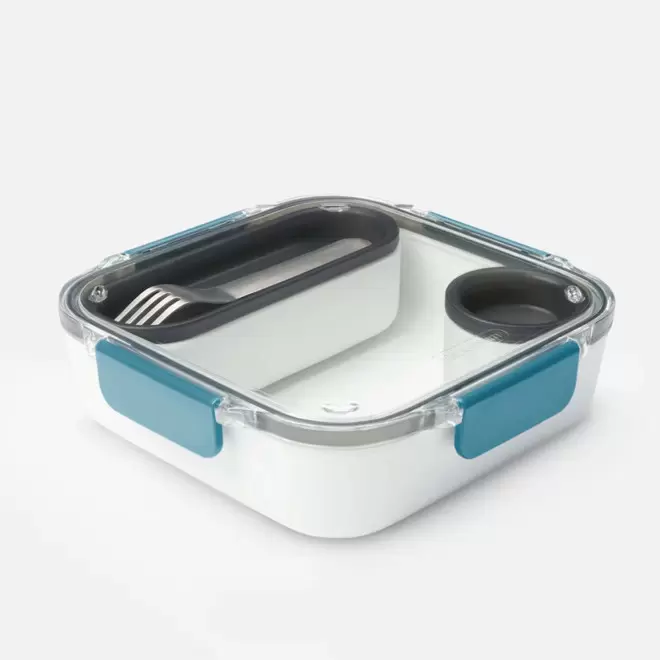 LUNCH BOX AVEC COUVERT PERSONNALISABLE 'BLUM' - ocean