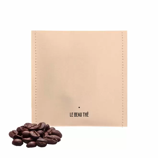 SACHET DE CAFE A INFUSER PERSONNALISABLE 'YUNN' - beige