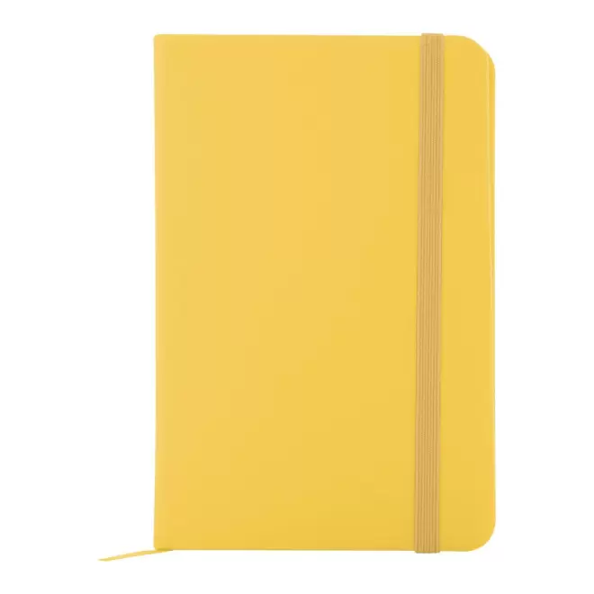 CARNET A6 PU RECYCLE NON LIGNE PERSONNALISABLE 'LUGGATE' - jaune