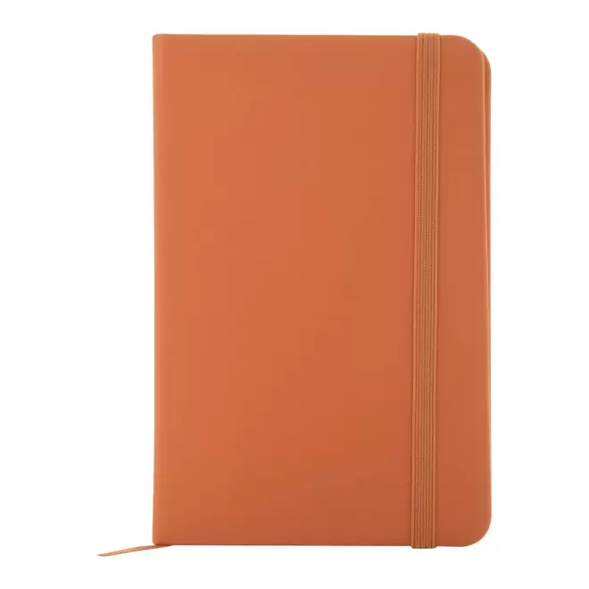 CARNET A6 PU RECYCLE NON LIGNE PERSONNALISABLE 'LUGGATE' - orange