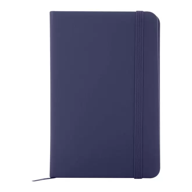 CARNET A6 PU RECYCLE NON LIGNE PERSONNALISABLE 'LUGGATE' - bleu