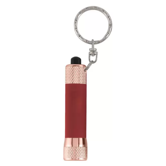 PORTE CLE LAMPE TORCHE PERSONNALISABLE 'VISTA TOUCH GOLD' - rouge
