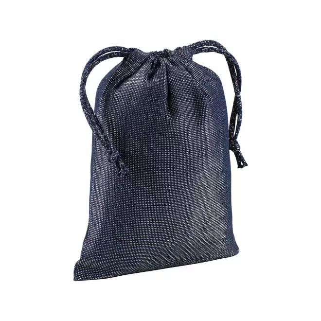 POCHON BRILLANT PERSONNALISABLE 'SHINITY COULEUR' - bleu marine