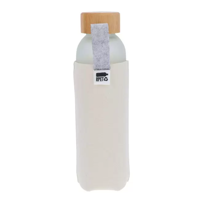 BOUTEILLE 500 ML HOUSSE RPET PERSONNALISABLE 'BOCA SUBLI' - blanc