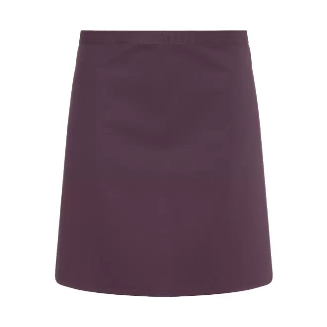 TABLIER MI-LONG KARLOWSKY PERSONNALISABLE 'WAIST APRON' - aubergine