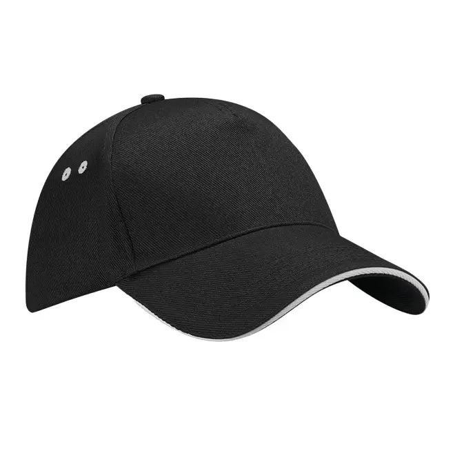 CASQUETTE BEECHFIELD PERSONNALISABLE 'SANDWICH PEAK' - noir/gris