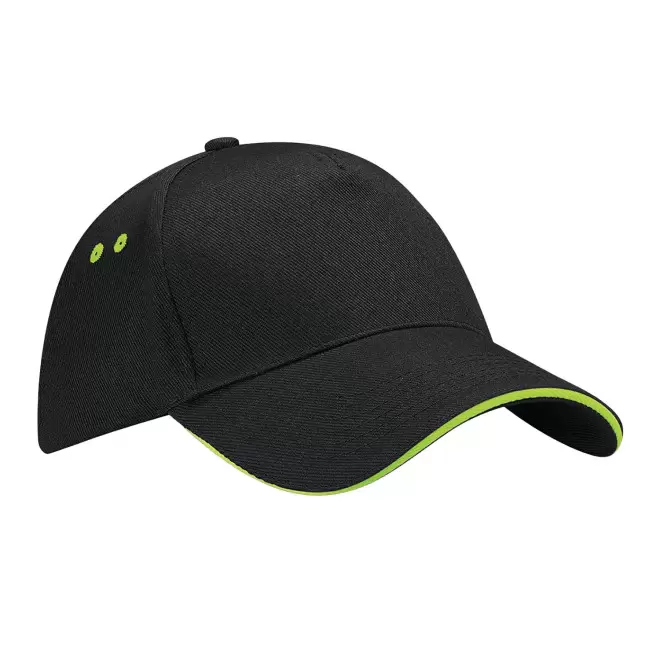 CASQUETTE BEECHFIELD PERSONNALISABLE 'SANDWICH PEAK' - noir/vert