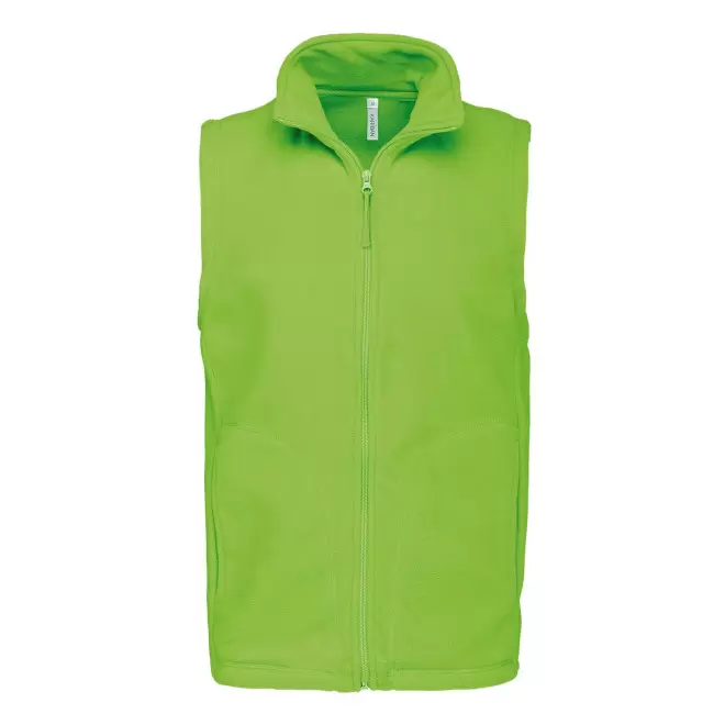 POLAIRE PERSONNALISABLE BODYWARMER HOMME 'KARIPOL BW' - citron vert