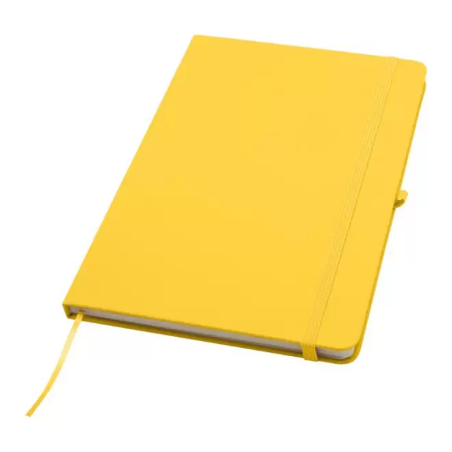 CARNET AVEC PORTE STYLO A5 PERSONNALISABLE 'TOMASO PLUS' - jaune