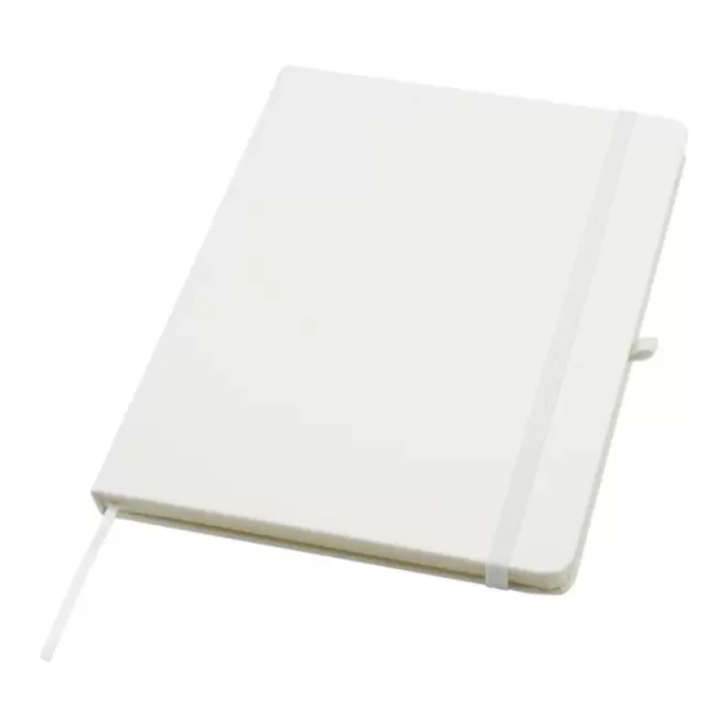 CARNET AVEC PORTE STYLO A5 PERSONNALISABLE 'TOMASO PLUS' - blanc