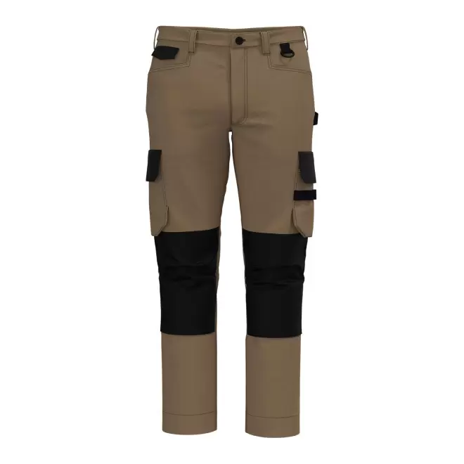 PANTALON DE TRAVAIL PERSONNALISABLE 'SOLVEX' - beige/noir