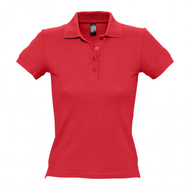 POLO PUBLICITAIRE FEMME 'PEOPLE' COULEUR 210 GR/M² - rouge
