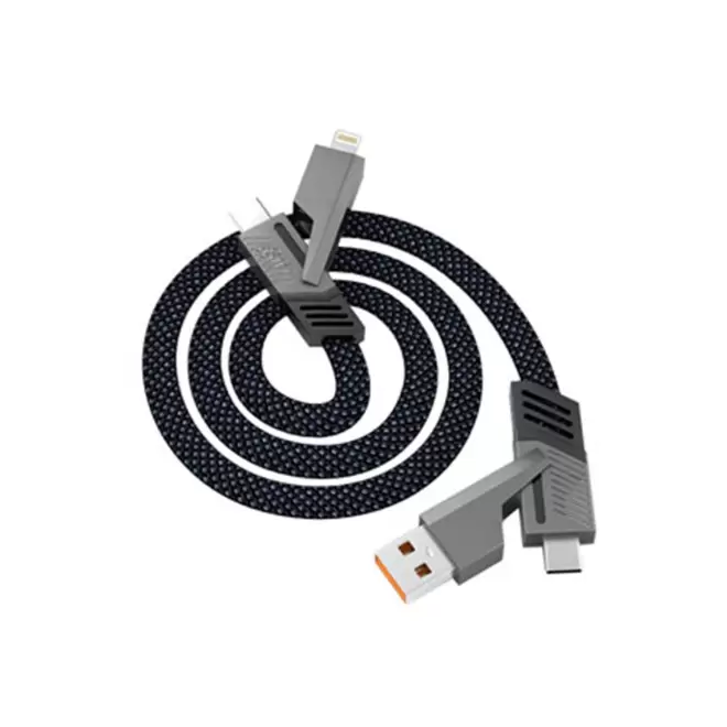 CABLE 4 EN 1 60W PERSONNALISABLE 'NEGMI' - gris