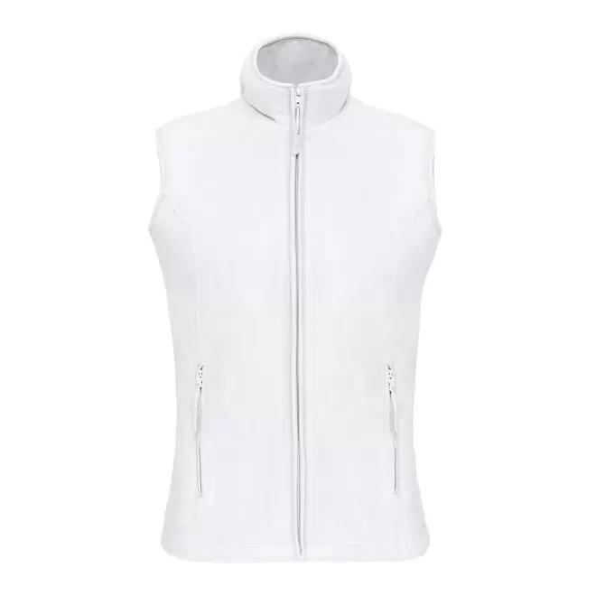 POLAIRE PERSONNALISABLE BODYWARMER FEMME 'KARIPOL BW' - blanc
