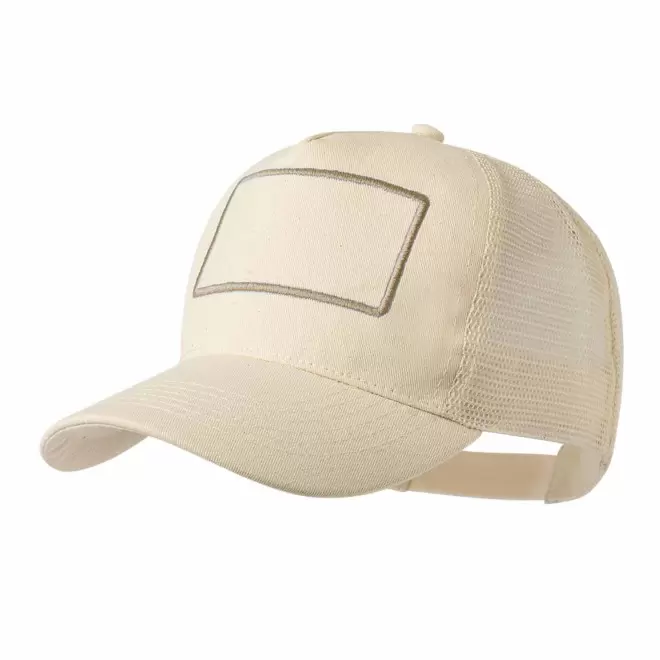 CASQUETTE TRUCKER CADRE PERSONNALISEE 'DAPHNA' - beige