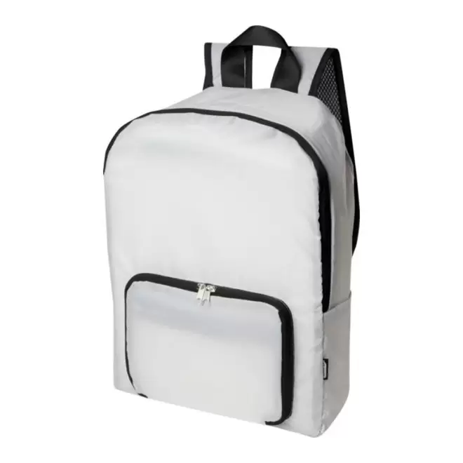 SAC A DOS PLIABLE PERSONNALISE EN RPET 'LANADEL' - blanc