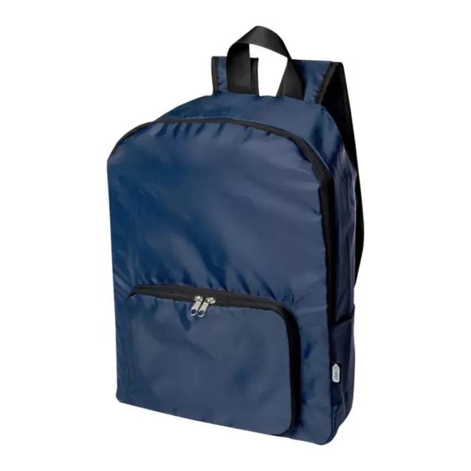 SAC A DOS PLIABLE PERSONNALISE EN RPET 'LANADEL' - bleu marine