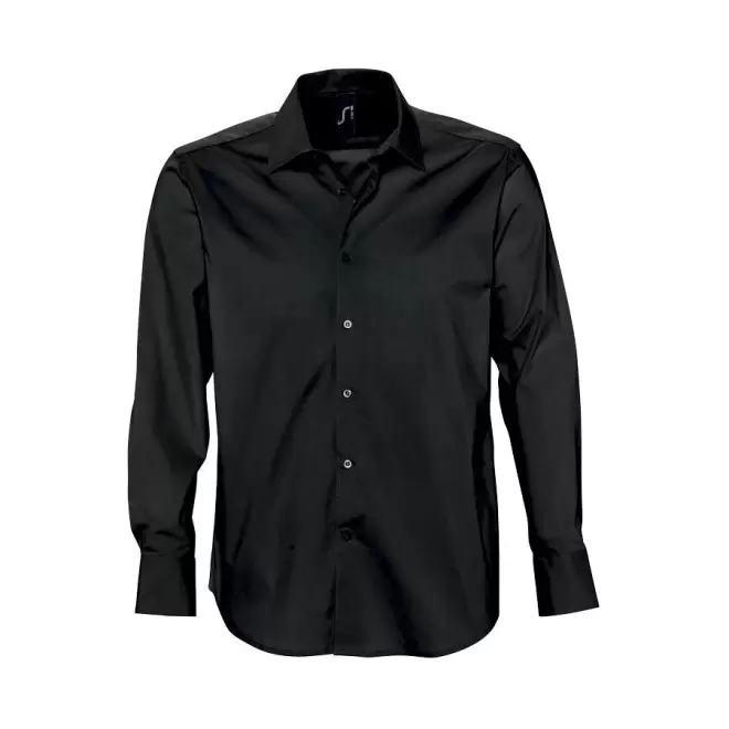 CHEMISE PUBLICITAIRE HOMME MANCHES LONGUES 'BRIGHTON' 140 GR/M² - noir