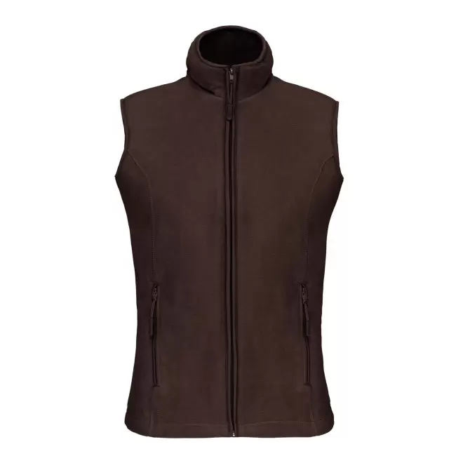 POLAIRE PERSONNALISABLE BODYWARMER FEMME 'KARIPOL BW' - chocolat