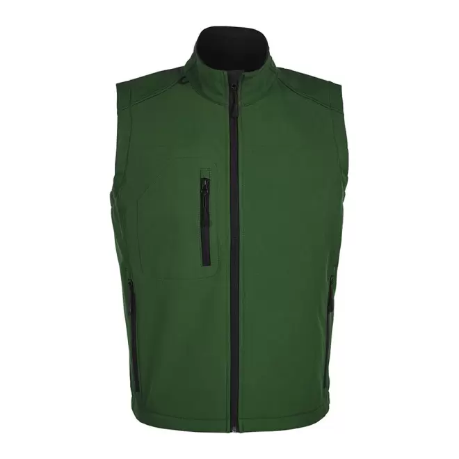VESTE SANS MANCHES SOFTSHELL HOMME 'RALLYE' 340 GR/M² - vert bouteille