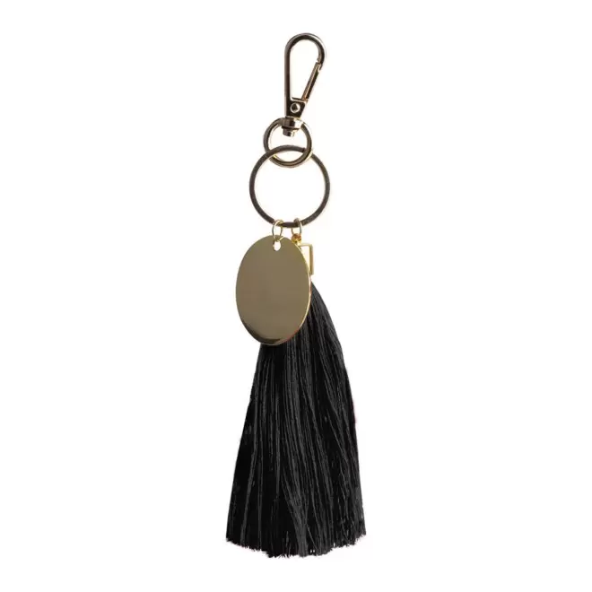 PORTE CLES POMPOM PERSONNALISE 'PANPAN' - noir