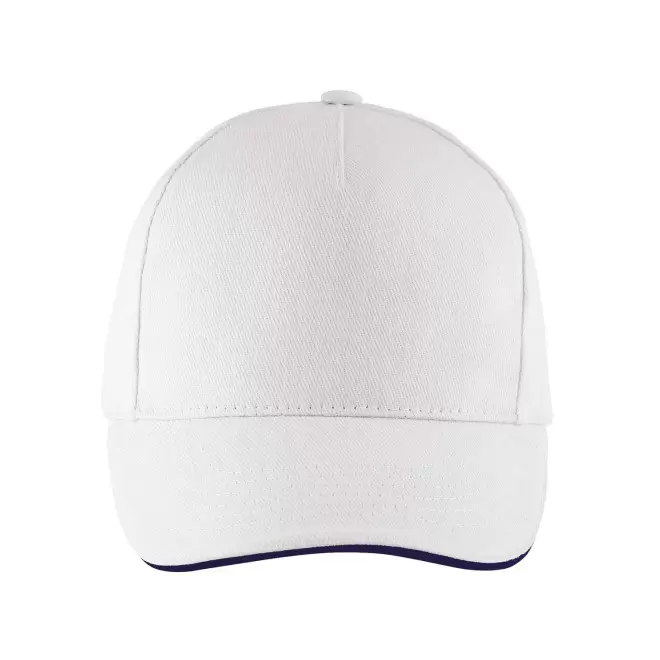CASQUETTE PERSONNALISEE 'LONG BEACH' 260 GR/M² - blanc/navy
