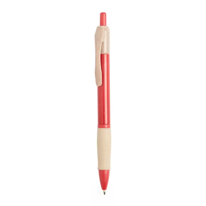 STYLO PERSONNALISÉ EN PAILLE DE BLÉ 'ALASSIO BLE' - rouge