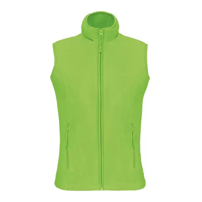 POLAIRE PERSONNALISABLE BODYWARMER FEMME 'KARIPOL BW' - citron vert
