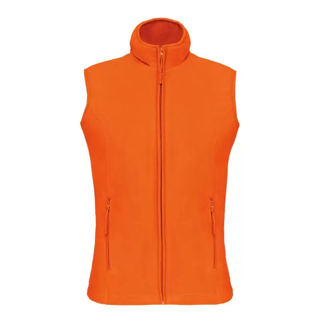 POLAIRE PERSONNALISABLE BODYWARMER FEMME 'KARIPOL BW' - orange
