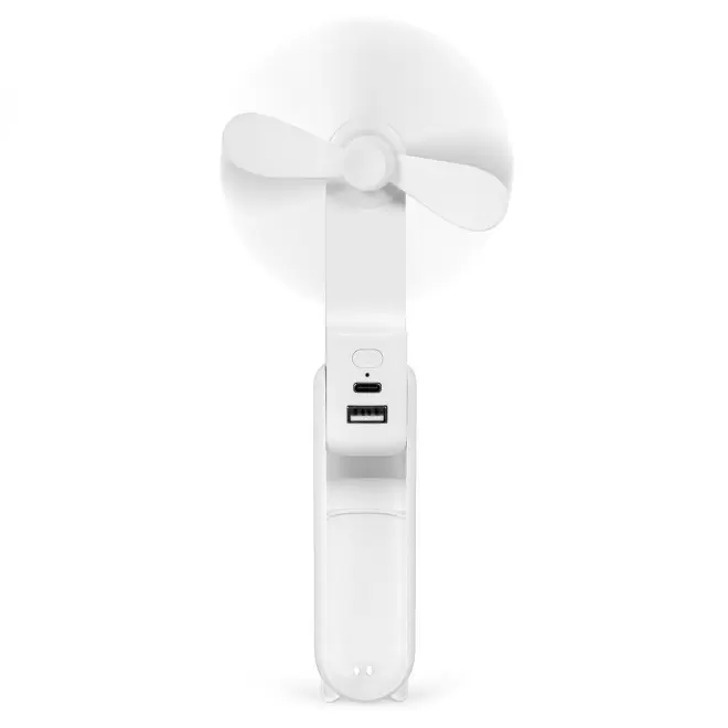VENTILATEUR BATTERIE PLIABLE PERSONNALISE 'GLATO' - blanc