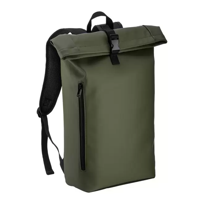 SAC A DOS EN PU PERSONNALISABLE 'OLYMPLO' - vert kaki