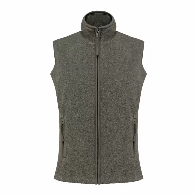 POLAIRE PERSONNALISABLE BODYWARMER FEMME 'KARIPOL BW' - kaki chiné