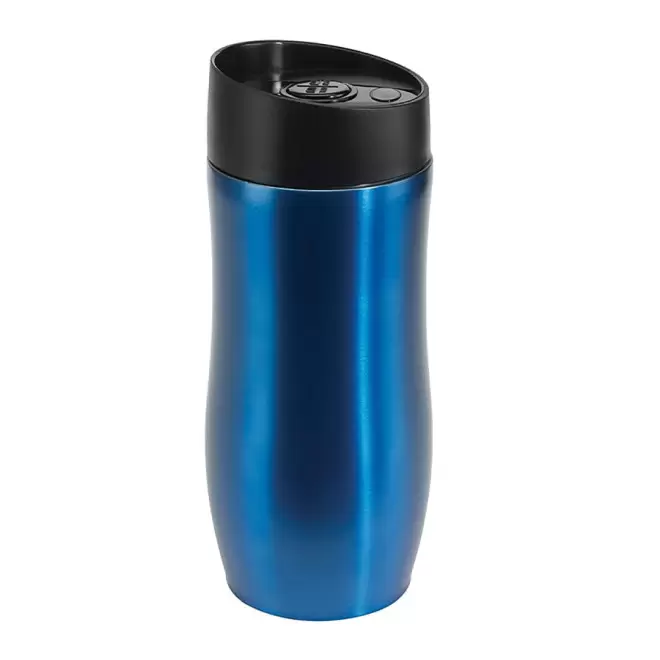 MUG ISOTHERME PUBLICITAIRE EN INOX 'FULTON' - bleu