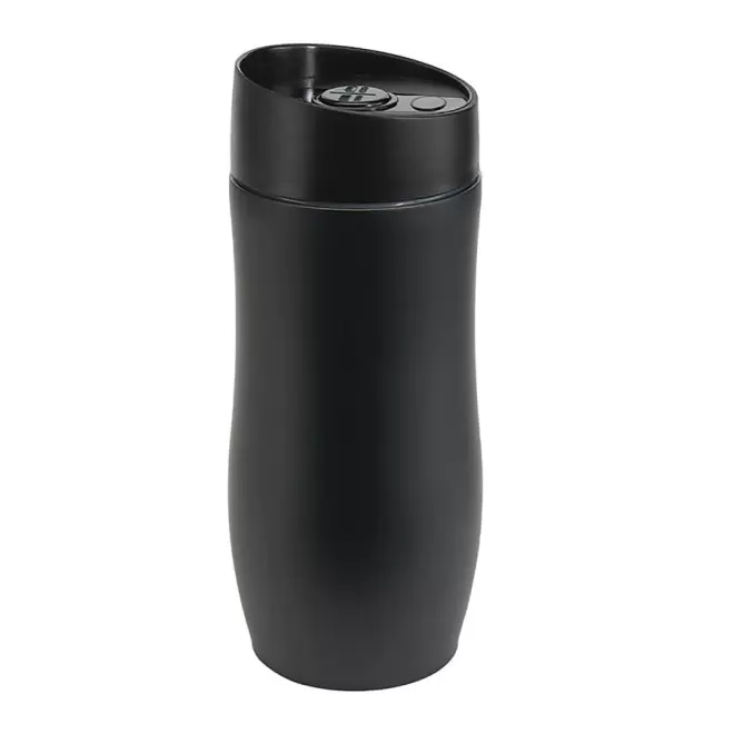 MUG ISOTHERME PUBLICITAIRE EN INOX 'FULTON' - noir