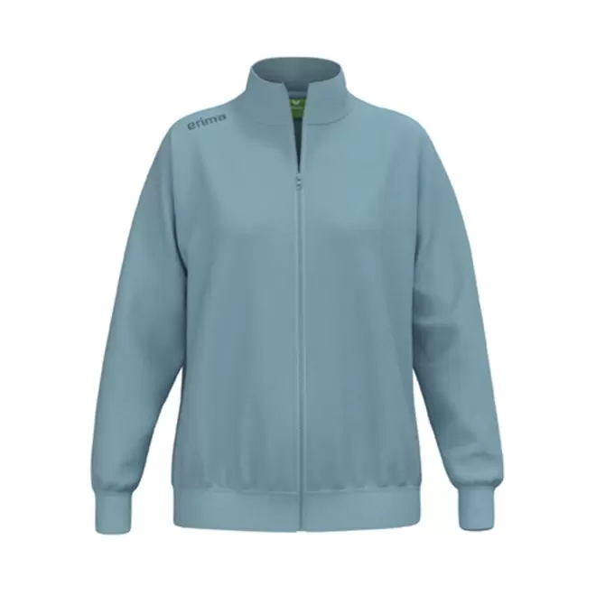 SWEAT ZIPPE FEMME PERSONNALISE 'TS' - bleu gris
