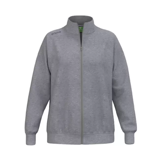 SWEAT ZIPPE FEMME PERSONNALISE 'TS' - gris chiné